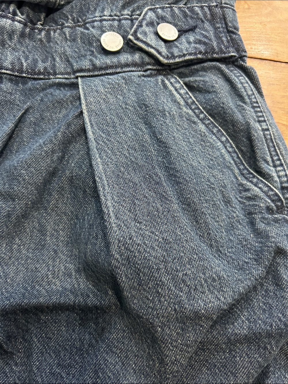 Universal Thread Women’s Denim Utility Romper Long Sleeve Button Front Blue - Picture 10 of 12